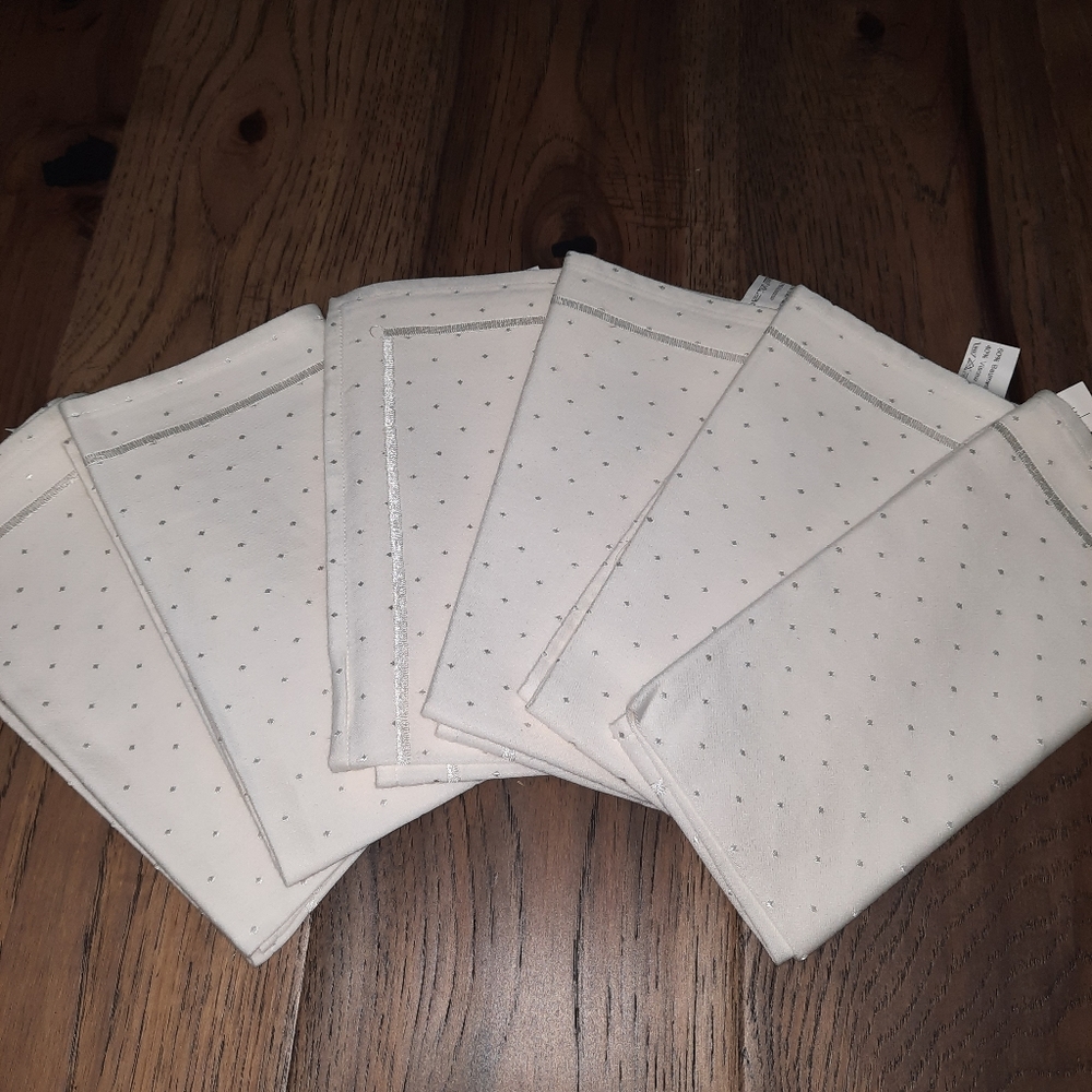 Set of 6 Dot Stitch Dinner Napkins